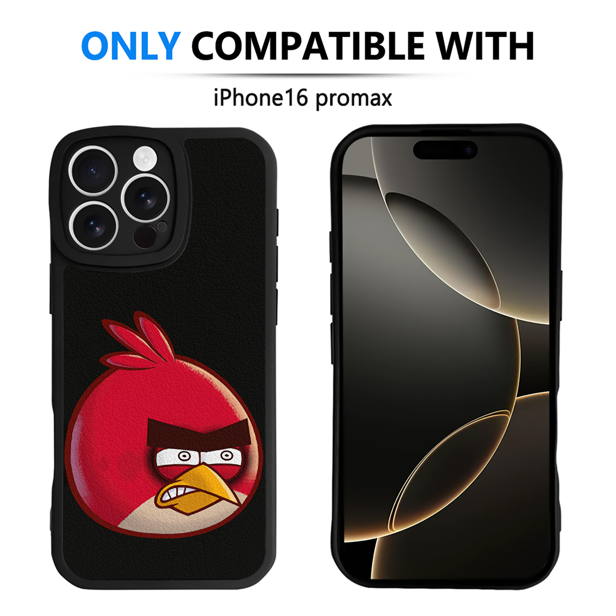 （画像用） Angry Birds アングリーバード 【iPhone 16シリーズ対応】シリコンスマホケース（レザー調） 材質：シリコン